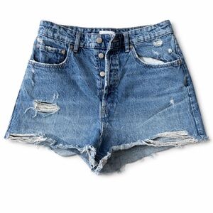 Zara Blue Cutoffs